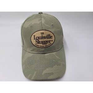 Louisville Slugger Camo Adjustable Hat Cap Baseball Company Logo Men Women Green